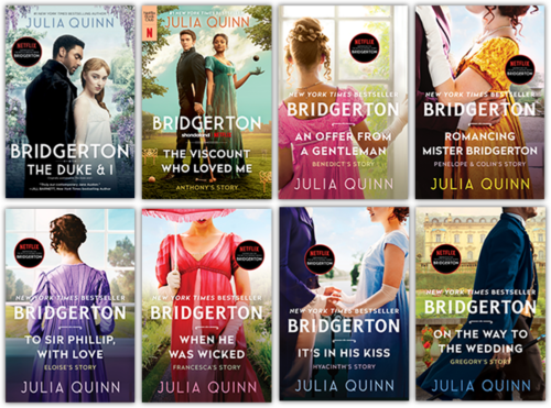 Bridgerton series book covers